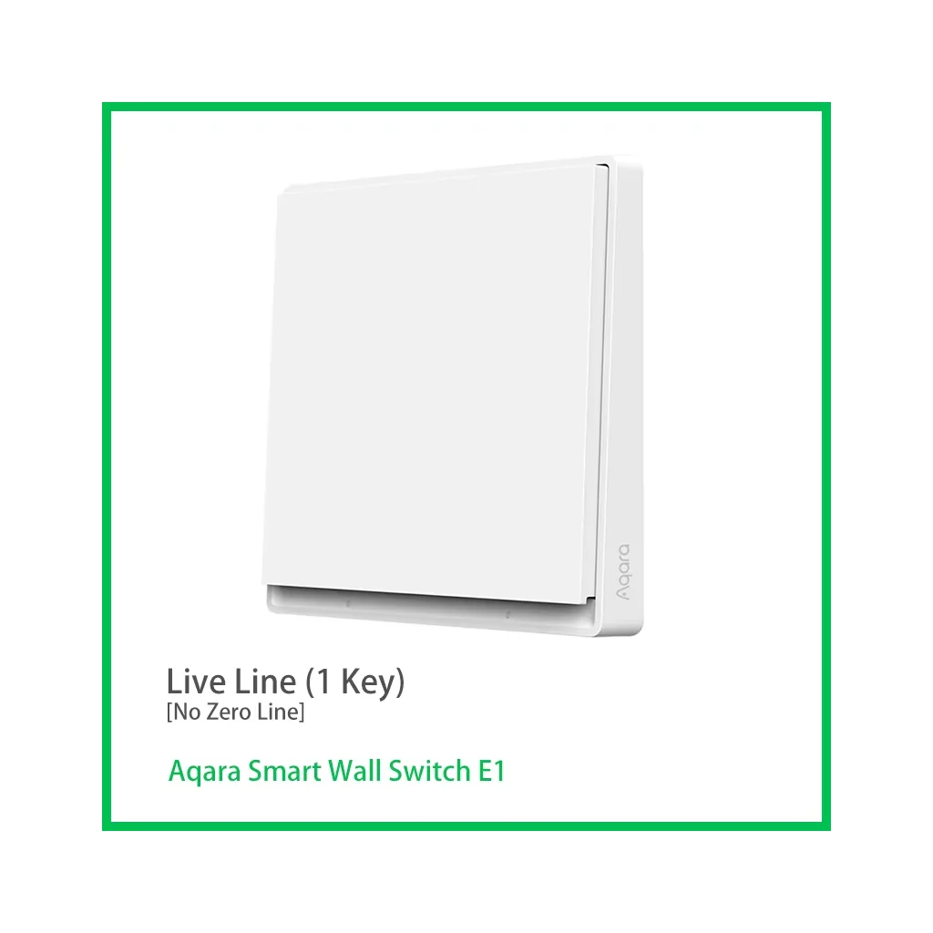 Xiaomi E1 Smart Wall Switch (No Neutral, 1-Key)