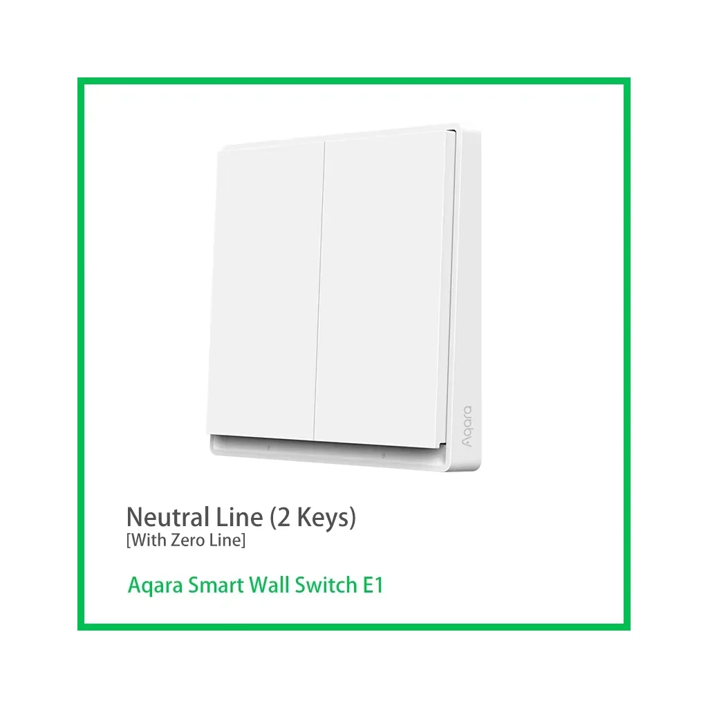 Aqara E1 Smart Wall Switch (With Neutral, 2-Key) Aqara E1 Smart Wall Switch (With Neutral, 2-Key)