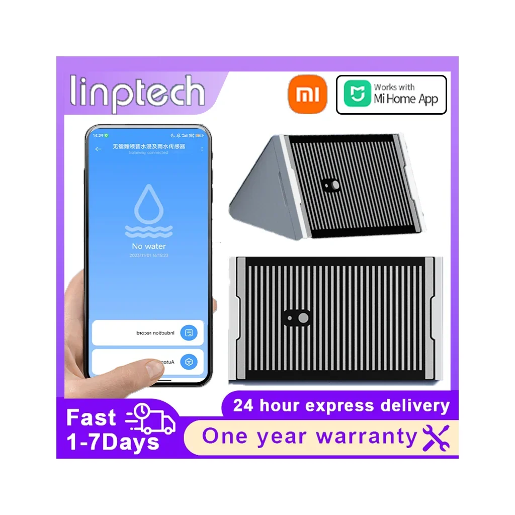 Linptech Water Leak Sensor RS1FloodandRain Detector Bluetooth IPX7 Waterproof for Home Security Works with Mi Home Mijia App Linptech Water Leak Sensor RS1FloodandRain Detector Bluetooth IPX7 Waterproof for Home Security Works with Mi Home Mijia App