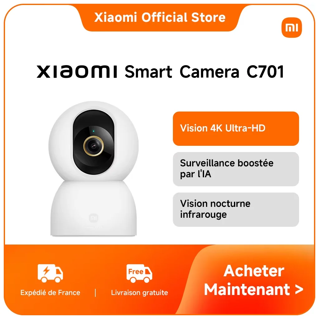 [Official] Xiaomi Smart Camera C701 | 4K ultra-HD Vision, IA-boost Surveillance, detection and tracking of people with sound alert