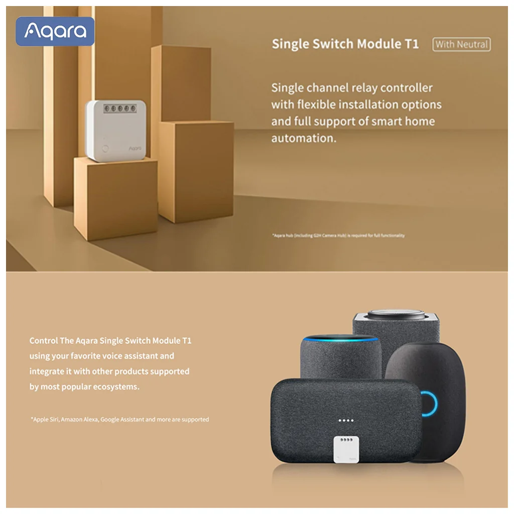 Aqara Single Chiannel Relay Controller T1 Switch Module Zigbee 3 0 Neutral Smart home Timers Remote Control work with Homekit