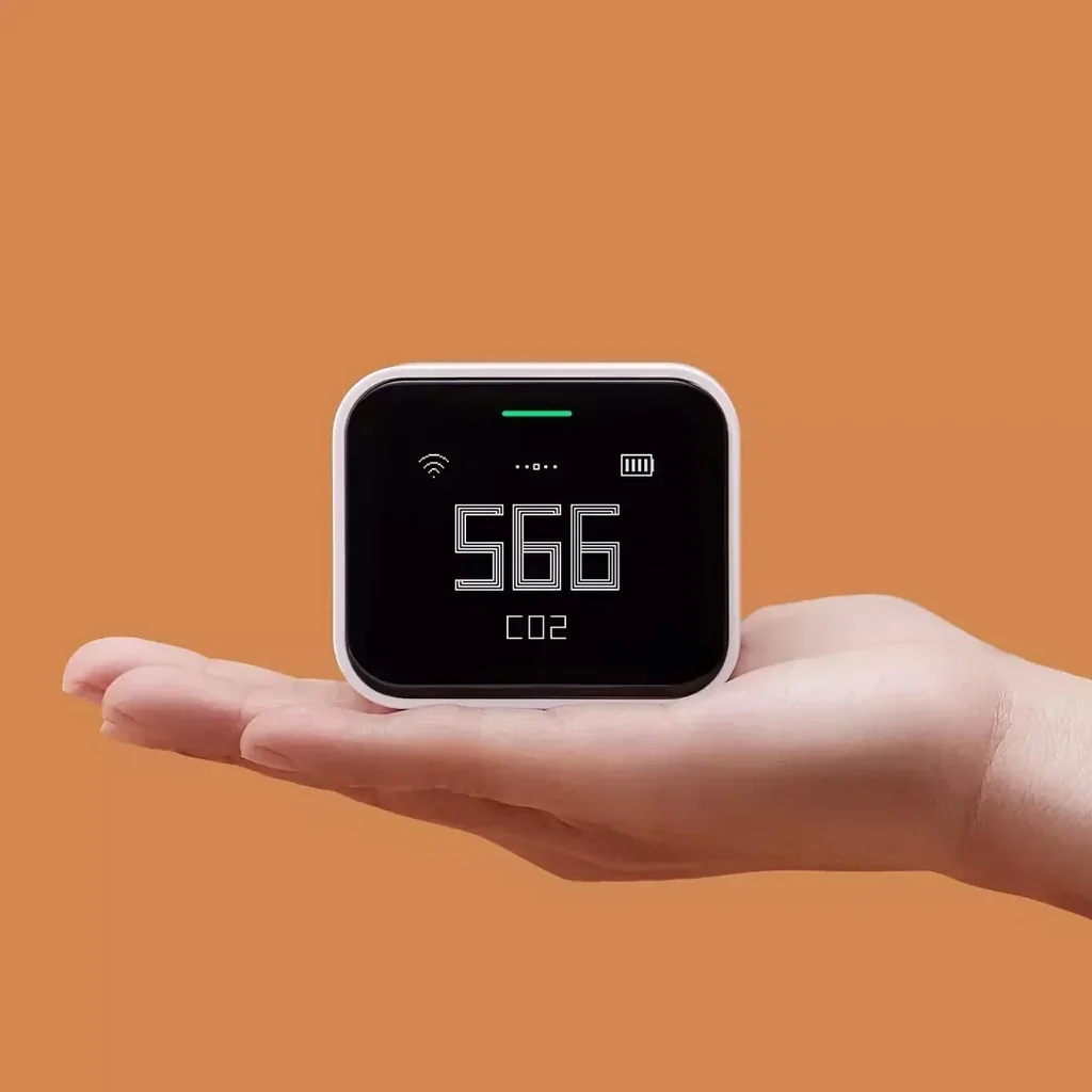 Qingping Air Detector lite Screen Touch Operation CO2 PM2 5 PM10 Temperature Humidity Monitor Work With Mihome APP Apple HomeKit Qingping Air Detector lite Screen Touch Operation CO2 PM2 5 PM10 Temperature Humidity Monitor Work With Mihome APP Apple HomeKit