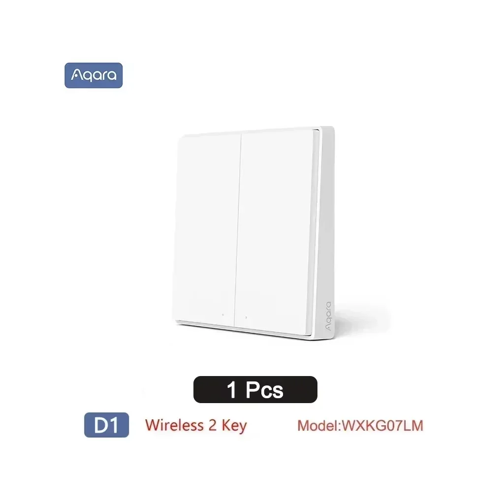 Aqara D1 Smart Switch (Wireless, 2-Key)