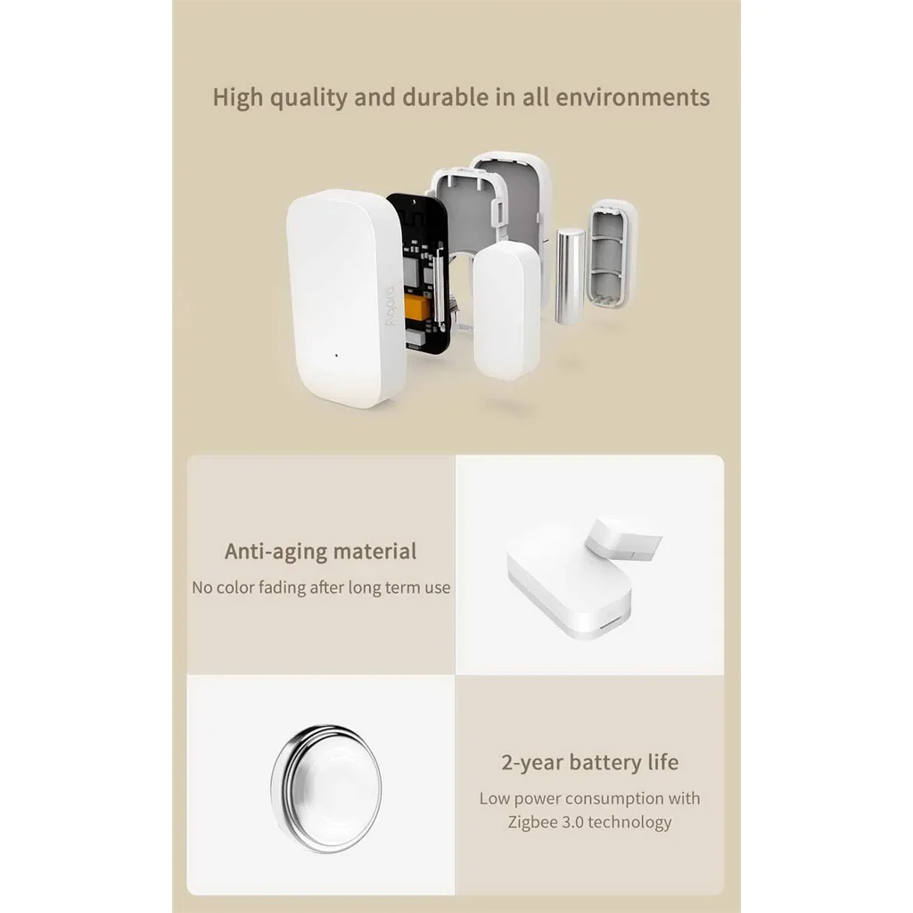 Aqara E1 Door and Window Sensor Zigbee 3 0 APP Remote Control Smart Home safety Alarm Door Sensor For Xiaomi Mijia Apple HomeKit Aqara E1 Door and Window Sensor Zigbee 3 0 APP Remote Control Smart Home safety Alarm Door Sensor For Xiaomi Mijia Apple HomeKit