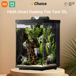 Xiaomi Mijia 10L Smart Fish Tank Desktop Aquarium Modern Design Space Saving Auto Filter App Feed...