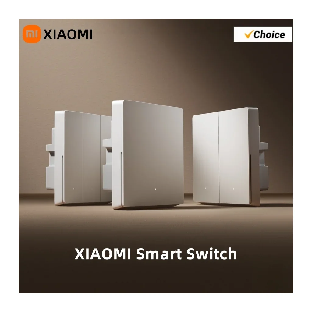 Xiaomi Smart Wall Switch Single Double Triple Key Dual Control Live and Neutral Line Work for Smart Light Mi home App Xiaomi Smart Wall Switch Single Double Triple Key Dual Control Live and Neutral Line Work for Smart Light Mi home App