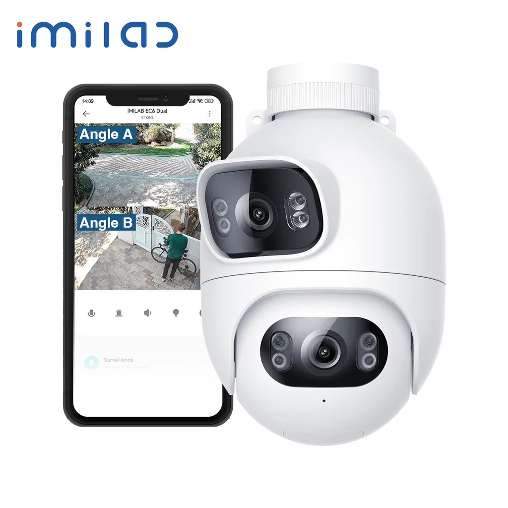 IMILAB Outdoor Surveillance Camera Dual Lens 360° PTZ Camera Colour Night Vision WiFi/LAN 7/24 Work EC6 Dual With MiHome App IMILAB Outdoor Surveillance Camera Dual Lens 360° PTZ Camera Colour Night Vision WiFi/LAN 7/24 Work EC6 Dual With MiHome App