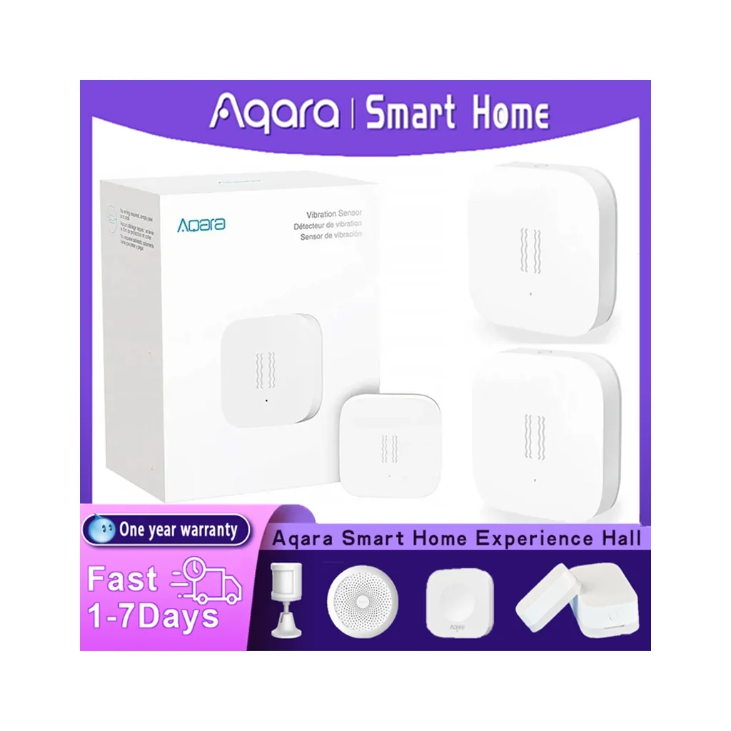 Aqara Smart Vibration Sensor Zigbee3 0 Mini Glass Break Detection Alarm Monitor Built In Gyro For Home Safety For Xiaomi MI home