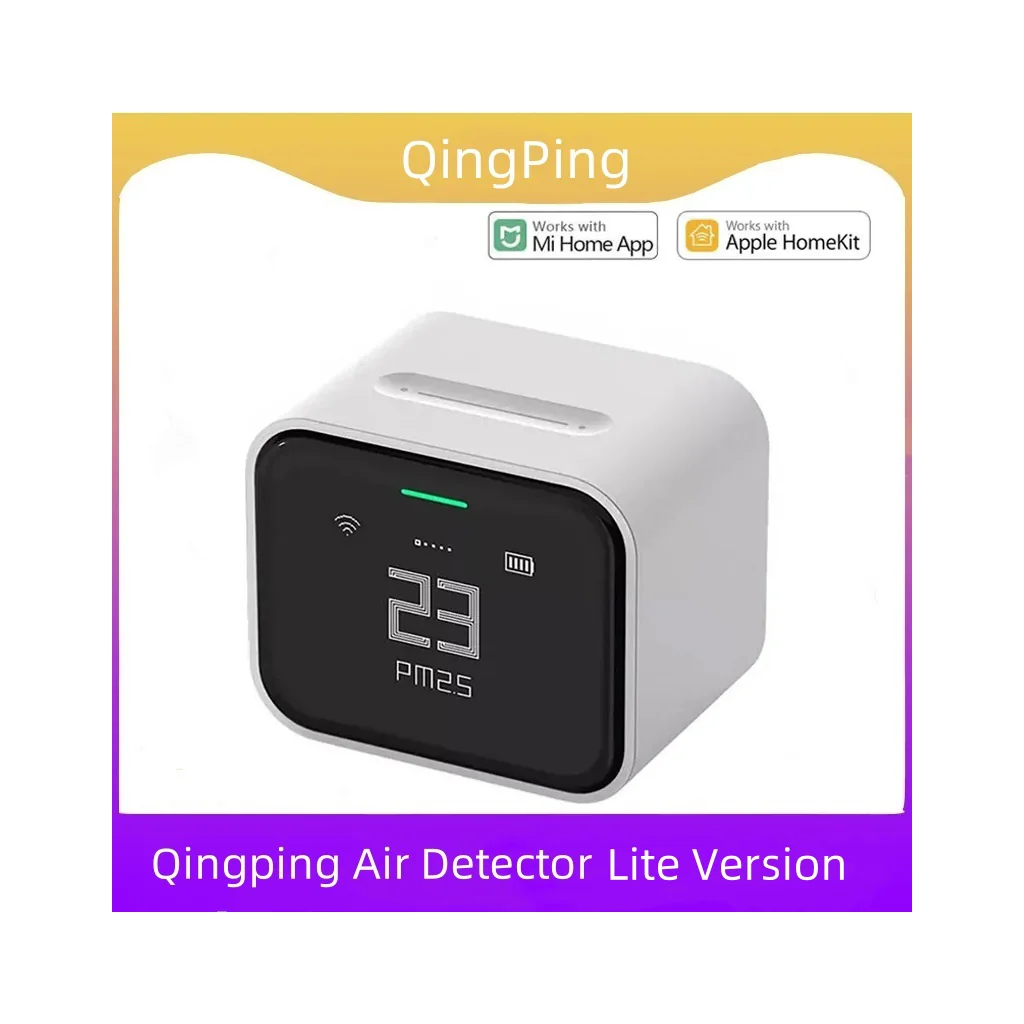 Qingping Air Detector lite IPS Screen Touch Operation Pm2 5 Control Air Monitor work with XiaomiMi home forApple Homekit