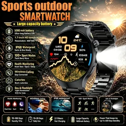 Fanwear 1000 mAh battery smart watch For XIAOMI 1 7inch HD display screen Bluetooth call multispo...