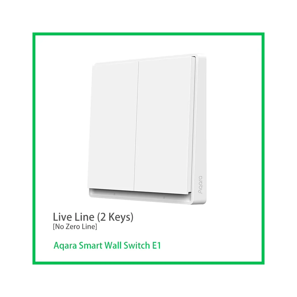 Xiaomi E1 Smart Wall Switch (No Neutral, 2-Key) Xiaomi E1 Smart Wall Switch (No Neutral, 2-Key)