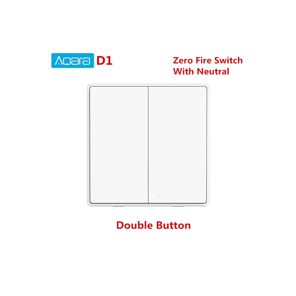 Aqara D1 Smart Wall Switch (With Neutral, 2-Key) Aqara D1 Smart Wall Switch (With Neutral, 2-Key)