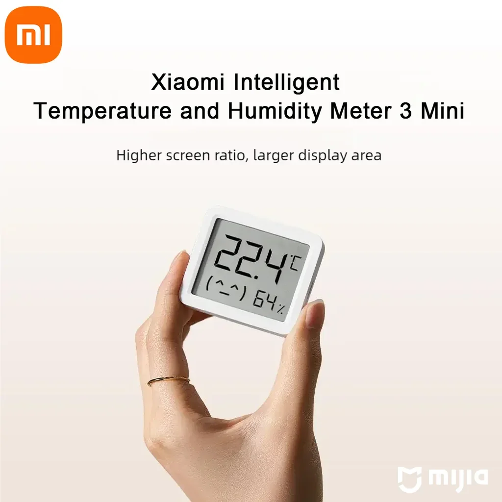 XIAOMI Mijia Smart Temperature Humidity Sensor 3 MINI Bluetooth Electric DigitalHygrometer Humidity Meter For Mi Home APP 2025 XIAOMI Mijia Smart Temperature Humidity Sensor 3 MINI Bluetooth Electric DigitalHygrometer Humidity Meter For Mi Home APP 2025