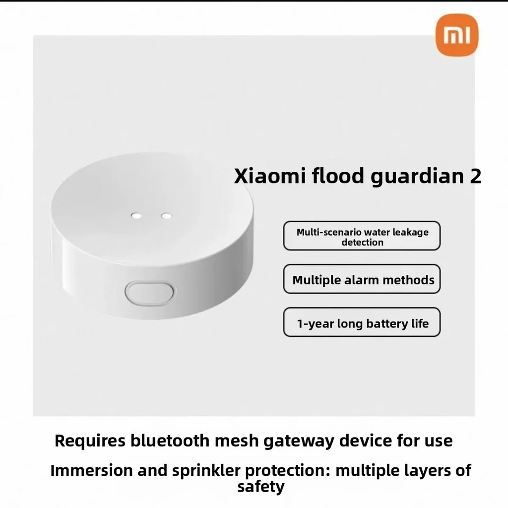 Xiaomi Water Leak Sensor 2 Bluetooth 5 2 Water Immersion Detector Soaking Sound and Light Alarm Remote Control with Mi Home APP Xiaomi Water Leak Sensor 2 Bluetooth 5 2 Water Immersion Detector Soaking Sound and Light Alarm Remote Control with Mi Home APP