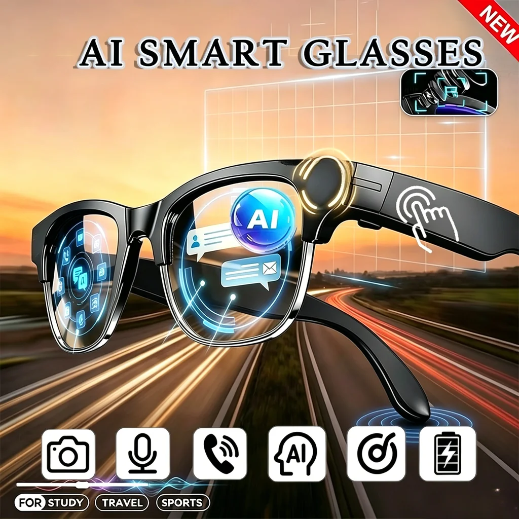 AI Smart Glasses AI Translation HandsFree Calling AI Chat Logging Music Playback Smart Sunglasses for Men For Xiaomi
