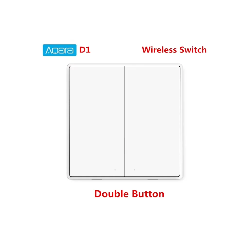 Aqara D1 Smart Wall Switch (Wireless, 2-Key)