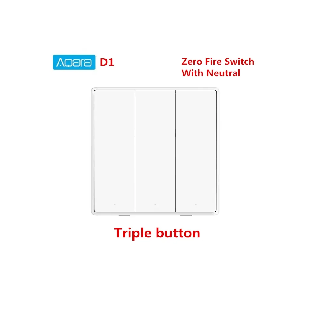 Aqara D1 Smart Wall Switch (With Neutral, 3-Key) Aqara D1 Smart Wall Switch (With Neutral, 3-Key)