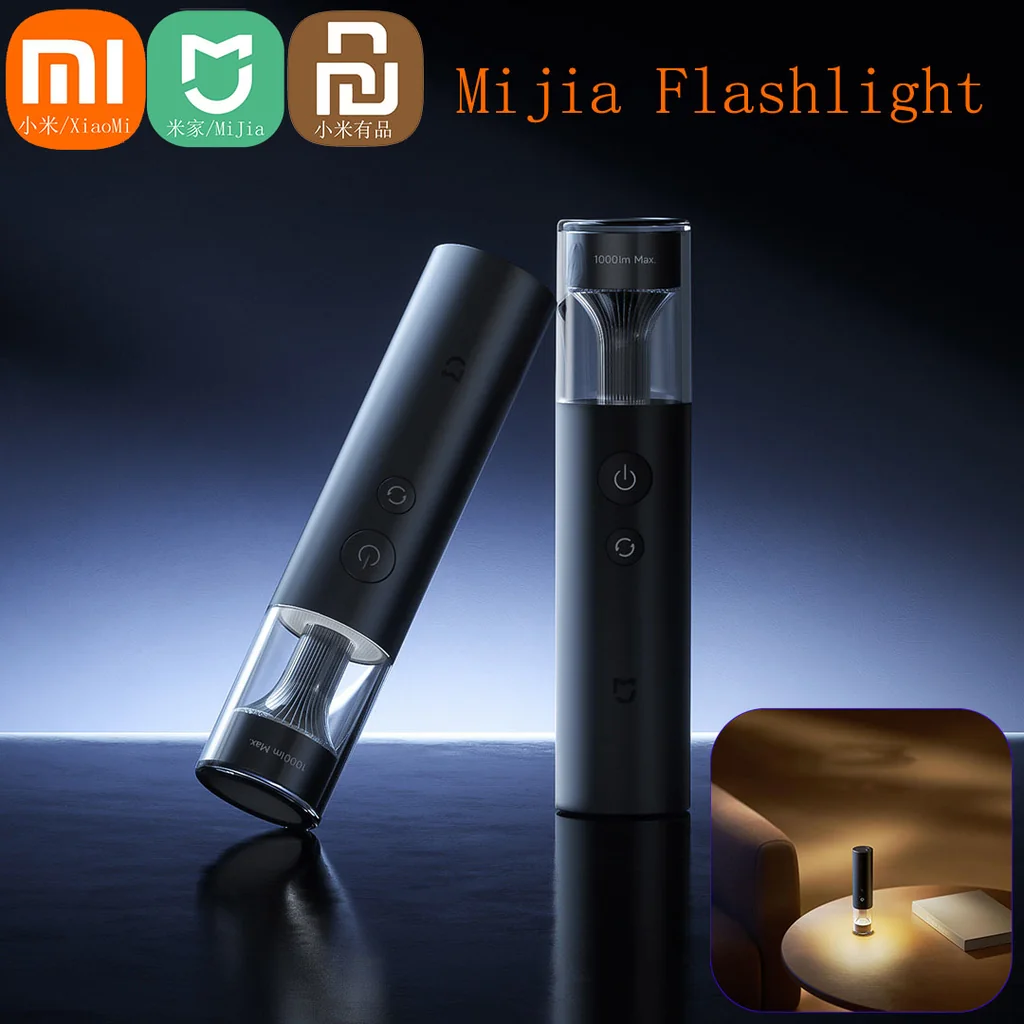 Xiaomi Mijia Smart Multi Functional Portable Led Flashlight Atmosphere Lights typec Rechargeable High Powerfull Super Bright Xiaomi Mijia Smart Multi Functional Portable Led Flashlight Atmosphere Lights typec Rechargeable High Powerfull Super Bright