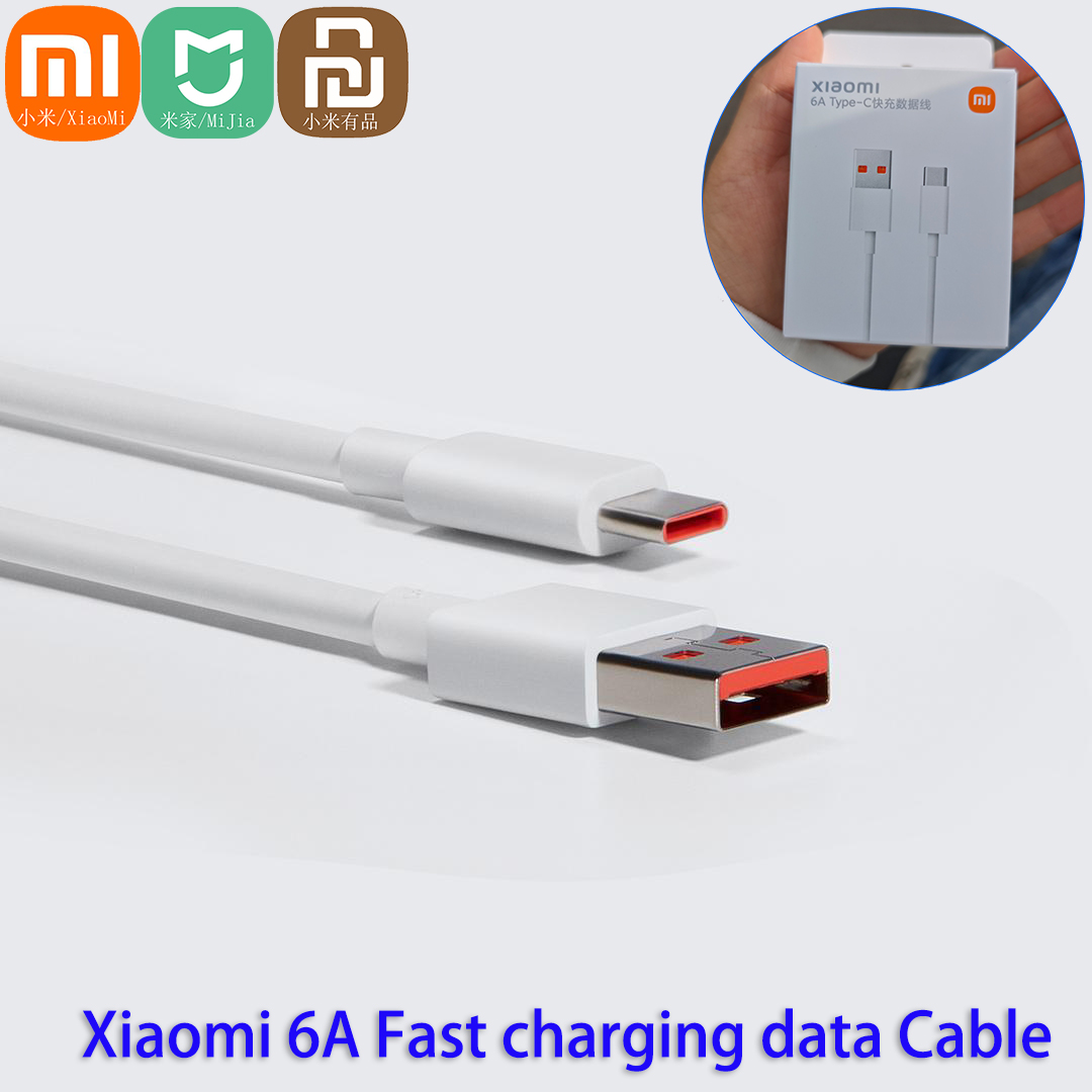 Mijia 6A 67W 120W Smart Fast Charging Cable 1M USB Type C Data Cord For Xiaomi POCO Phone