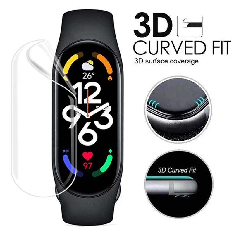 15 pcs 3D Curved Soft Hydrogel Film For Xiaomi Mi Band 8 7 Pro Protective Film Xiaomi Mi Band 6 5...