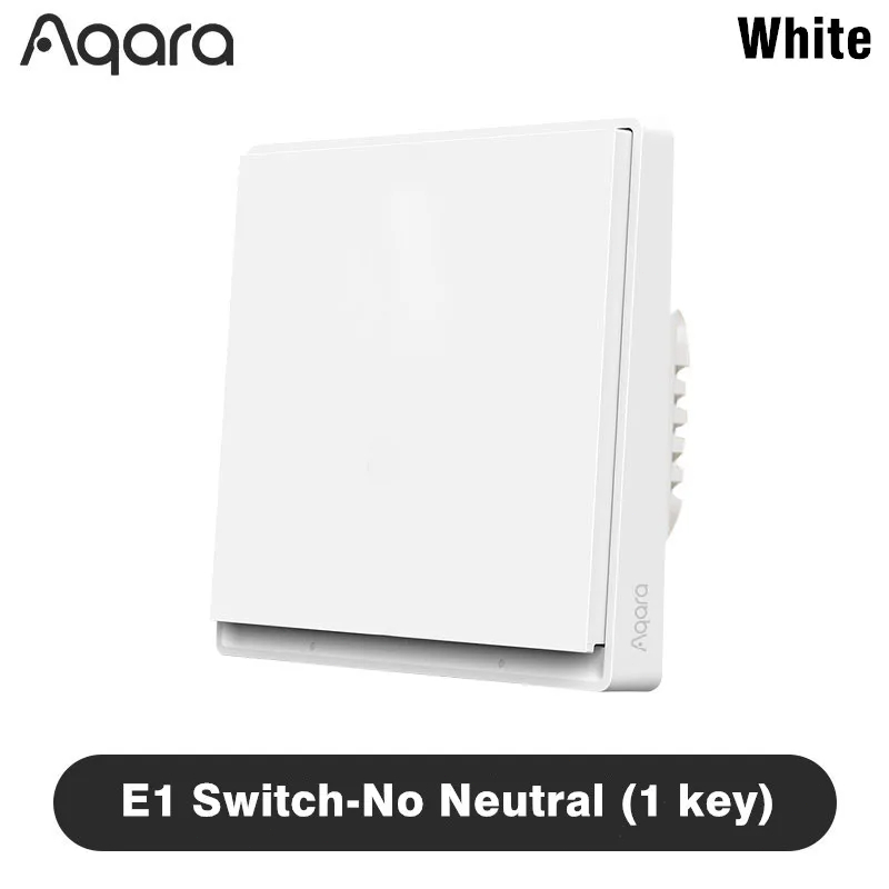 Aqara Wall Switch E1 Version Smart Wireless Key Zigbee 3 0 Light Switch Wire With No Neutral For ...