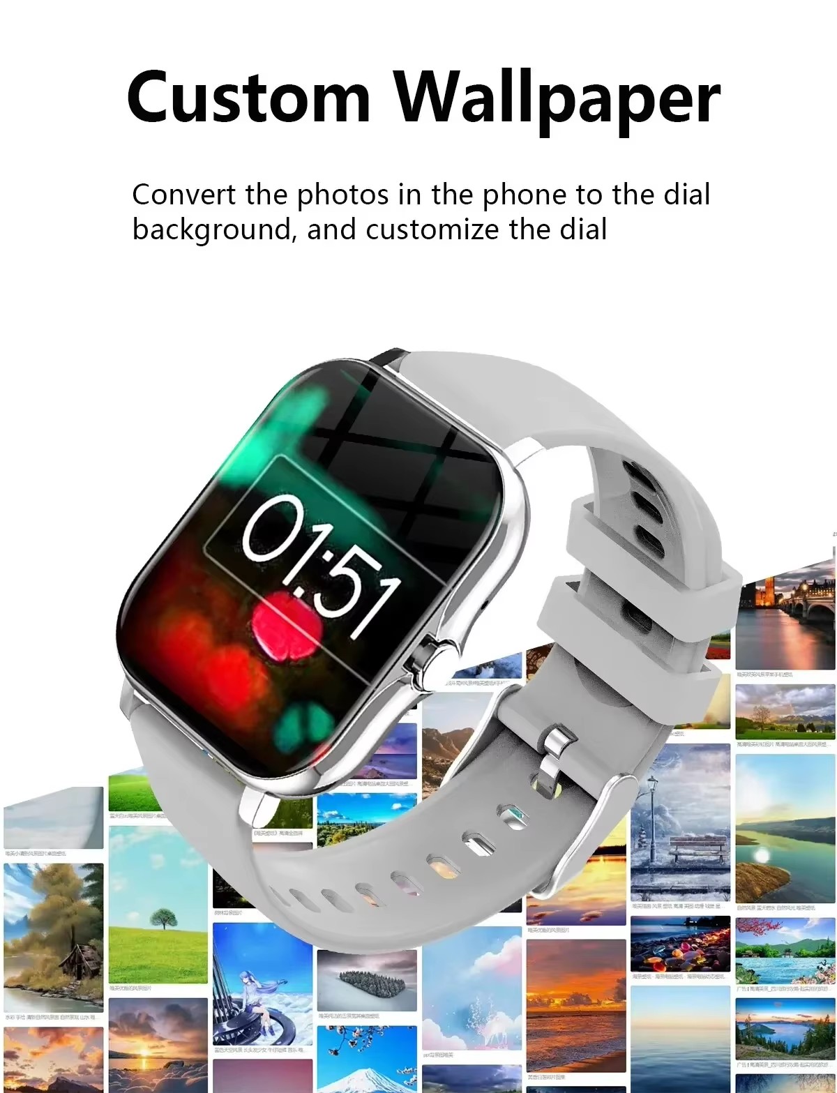 Hot Sell Men Smart Watch Fitness Clock Sports Heart Monitor Smartwatch Bluetooth Call Music Playb...