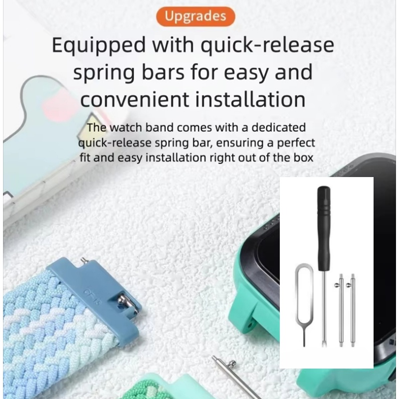 New Magnetic Elastic Nylon Braided Kids Smart Watch Band Adjustable Breathable Fit For Kids XiaomiandMitu R Smart Watches