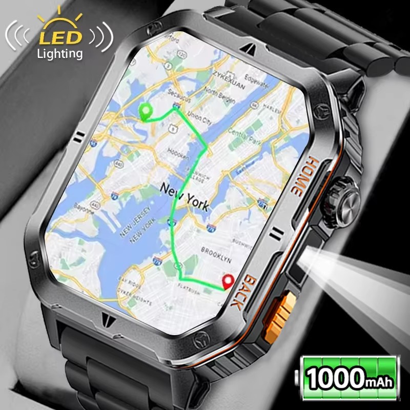 Smartwatches For Xiaomi 2026 Military Bluetooth Health GPS Smart Watch New Men Voice AI Monitorin...
